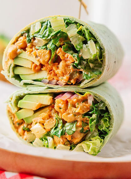 Buffalo Chickpea Wraps