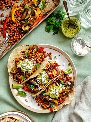 Meal Plan Dinner: Chickpea Fajitas