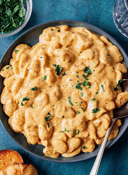 Garlic Parmesan Butter Beans