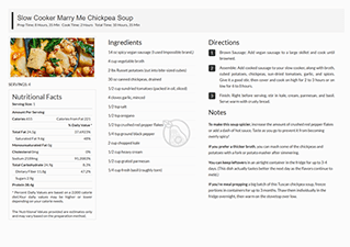 Meal plan Slow Cooker Marry Me Chickpea Soup Recipe